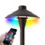 Smart RGB+CCT Landscape Path Light – 24" Flat Hat Shade - Brown Aluminum - 12V 