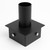 6" Square Pole to 2-3/8" Tenon Mount Reducer - Inner Mount - Dark Bronz
