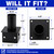 6" Square Pole to 2-3/8" Tenon Mount Reducer - Inner Mount - Dark Bronz
