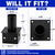 6" Square Pole to 2-3/8" Tenon Mount Reducer - Inner Mount - Dark Bronze 