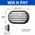 Wave Lighting S76WF-BK - Black Oval Outdoor Bulkhead Wall Light - Frosted Diffuser with Grill 