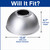 UFO12 90° Aluminum Reflector – 150W High Bay Accessory - Silver Finish 