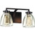 Volume V3312-79 - 2-Light Bath Vanity Bar - Antique Bronze - Clear Glass