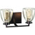 Volume V3312-79 - 2-Light Bath Vanity Bar - Antique Bronze - Clear Glass