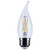Satco S12512 - 5.5W CA10 LED Candle - 3000K - Medium Base, Dimmable 