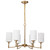 Satco 60-8206 - Liam 6-Light Chandelier - Burnished Brass - 25in 