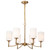 Satco 60-8206 - Liam 6-Light Chandelier - Burnished Brass - 25in 