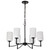 Satco 60-8216 - Liam 6-Light Chandelier - Matte Black - 25 in Diameter 