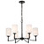 Satco 60-8216 - Liam 6-Light Chandelier - Matte Black - 25 in Diameter 