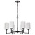 Satco 60-8216 - Liam 6-Light Chandelier - Matte Black - 25 in Diameter 