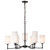 Satco 60-8219 - Liam 9-Light Chandelier - Matte Black - White Opal Glass 