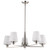 Satco 60-8225 - Lune 5-Light Chandelier - Brushed Nickel - 30in 