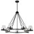 Satco 60-8259 - Valentine 7-Light Chandelier - Black Finish - 40in Diameter 