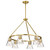 Satco 60-8345 - Gianna 6-Light Chandelier - Vintage Brass - 30in 