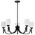 Satco 60-8650 - Solara 5-Light Chandelier - Matte Black - 30in Diameter 