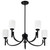 Satco 60-8650 - Solara 5-Light Chandelier - Matte Black - 30in Diameter 