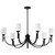 Satco 60-8651 - Solara 7-Light Chandelier - Matte Black - 40in 