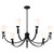 Satco 60-8651 - Solara 7-Light Chandelier - Matte Black - 40in 