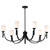 Satco 60-8651 - Solara 7-Light Chandelier - Matte Black - 40in 