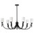 Satco 60-8651 - Solara 7-Light Chandelier - Matte Black - 40in 