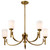 Satco 60-8670 - Solara 5-Light Chandelier - Natural Brass - 30in Diameter 