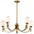 Satco 60-8670 - Solara 5-Light Chandelier - Natural Brass - 30in Diameter 