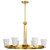 Satco 60-8726 - Royale 6-Light Chandelier - Burnished Brass - 30" Diameter 
