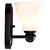 Satco 60-8021 - Russel 1-Light Vanity - Matte Black - Damp Location 