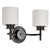 Satco 60-8032 - Warren 2-Light Vanity - Gun Metal - Damp Rated 
