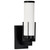 Satco 60-8051 - Roselle 1-Light Vanity - Matte Black - White Glass Shade 