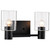 Satco 60-8062 - Clarksville 2-Light Vanity - Matte Black - Clear Glass 