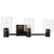 Satco 60-8063 - Clarksville 3-Light Vanity - Matte Black - Damp Rated 