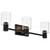 Satco 60-8063 - Clarksville 3-Light Vanity - Matte Black - Damp Rated 