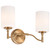 Satco 60-8202 - Liam 2-Light Vanity - Burnished Brass - Damp Rated 