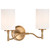 Satco 60-8202 - Liam 2-Light Vanity - Burnished Brass - Damp Rated 
