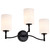 Satco 60-8213 - Liam 3-Light Vanity - Matte Black - White Opal Glass 