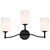 Satco 60-8213 - Liam 3-Light Vanity - Matte Black - White Opal Glass 