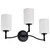 Satco 60-8213 - Liam 3-Light Vanity - Matte Black - White Opal Glass 
