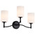 Satco 60-8213 - Liam 3-Light Vanity - Matte Black - White Opal Glass 