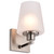 Satco 60-8221 - Lune 1-Light Vanity - Brushed Nickel - Etched White Glass 