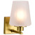 Satco 60-8231 - Lune 1-Light Vanity - Vintage Brass - Etched White Glass 
