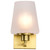 Satco 60-8231 - Lune 1-Light Vanity - Vintage Brass - Etched White Glass 