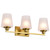 Satco 60-8233 - Lune 3-Light Vanity - Vintage Brass - Damp Rated 
