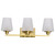 Satco 60-8233 - Lune 3-Light Vanity - Vintage Brass - Damp Rated 
