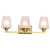 Satco 60-8233 - Lune 3-Light Vanity - Vintage Brass - Damp Rated 
