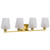 Satco 60-8234 - Lune 4-Light Vanity - Vintage Brass - Damp Rated 
