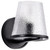Satco 60-8251 - Valentine 1-Light Vanity - Black - Hammered Glass 