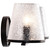 Satco 60-8252 - Valentine 2-Light Vanity - Black - Hammered Glass 