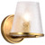Satco 60-8261 - Valentine 1-Light Vanity - Vintage Brass, Hammered Glass 