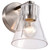 Satco 60-8331 - Gianna 1-Light Bathroom Vanity - Brushed Nickel - Clear Glass 